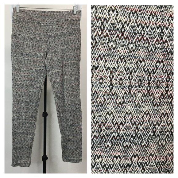 FREE PEOPLE Multi-Color Print Knit Feel Faux Pockets Pull On Tapered/Skinny Pant - Picture 1 of 9